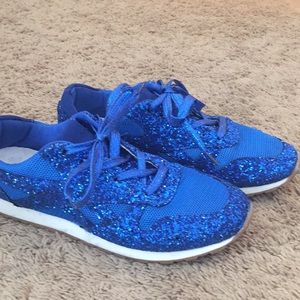Blue glitter sneakers